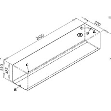 Miniature Réservoir eau potable 600 L - OSCULATI N° 1 Miniature Réservoir eau potable 600 L - OSCULATI N° 1