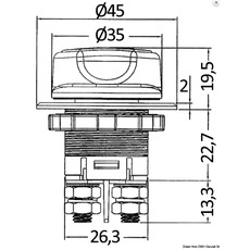Miniature Coupe-batterie Compact 32 V DC 100 A - OSCULATI N° 1 Miniature Coupe-batterie Compact 32 V DC 100 A - OSCULATI N° 1
