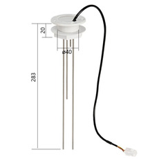Miniature Kit tableau + sonde indicateur de niveau eau - OSCULATI N° 3 Miniature Kit tableau + sonde indicateur de niveau eau - OSCULATI N° 3