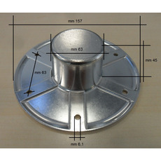 Miniature Pied de table en aluminium anodisé - OSCULATI N° 1 Miniature Pied de table en aluminium anodisé - OSCULATI N° 1