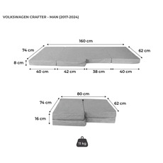 Miniature Lit avant pour Volkswagen Crafter et Man (2017-2024) N° 3 Miniature Lit avant pour Volkswagen Crafter et Man (2017-2024) N° 3