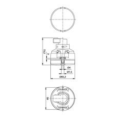 Miniature FEU ROND CLIGNOTANT Ø 65 type BL BLANC N° 1 Miniature FEU ROND CLIGNOTANT Ø 65 type BL BLANC N° 1