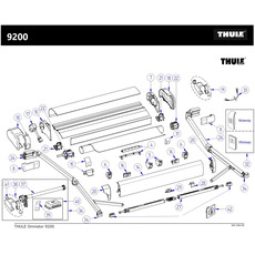 Miniature Fixations Rafter/bandeau frontal 9200 (x2) - THULE N° 1 Miniature Fixations Rafter/bandeau frontal 9200 (x2) - THULE N° 1