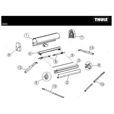 Miniature Pied de store 2000 5102 / VW California V2 2.60m XL - THULE N° 1 Miniature Pied de store 2000 5102 / VW California V2 2.60m XL - THULE N° 1