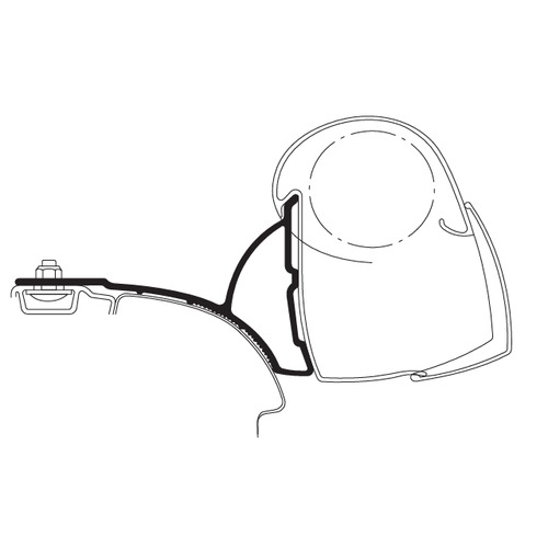 Kit adaptateur 5102 T5 T6 équipé de rail - THULE