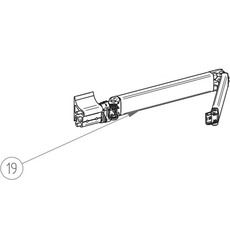 Miniature Bras à ressort gauche complet pour store Omnistor 5003 (2.3 m)- THULE N° 3 Miniature Bras à ressort gauche complet pour store Omnistor 5003 (2.3 m)- THULE N° 3