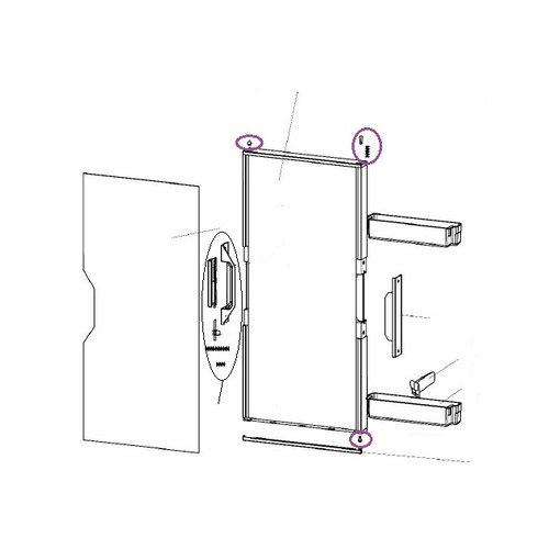 Ensemble fixation pour réfrigérateurs Thetford T2090 T2138 T2152 T2160 T2175 - THETFORD