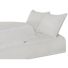 Miniature Sets de Draps Housse + Plat - Standard 140 x 190 cm coupe gauche Bleu Moorea - VIA MONDO N° 1 Miniature Sets de Draps Housse + Plat - Standard 140 x 190 cm coupe gauche Bleu Moorea - VIA MONDO N° 1