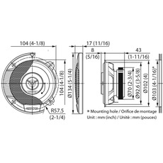 Miniature Haut-parleurs KENWOOD - 2 voies 10 cm 220W KFC-S1066 N° 1 Miniature Haut-parleurs KENWOOD - 2 voies 10 cm 220W KFC-S1066 N° 1