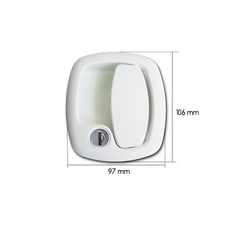 Miniature SERRURE COMPLETE 1200 BLANCHE - FAP ATTENTION PRODUIT NEUF AVEC UN DEFAUT D'ASPECT SUITE A UN SINISTRE TRANSPORT - PRODUIT NEUF JAMAIS UTLISE N° 0