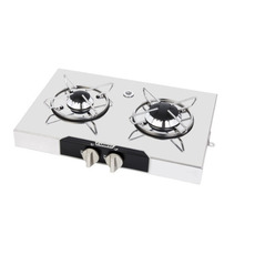 Miniature Réchaud chrome 2 feux - 440 x 290 mm - BOUTONS SUR LONGUEUR - CARBEST N° 0 Miniature Réchaud chrome 2 feux - 440 x 290 mm - BOUTONS SUR LONGUEUR - CARBEST N° 0