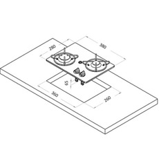 Miniature Réchaud Cristal - 2 FEUX - 280 x 380 mm - NOIR/ARGENT - CARBEST N° 1 Miniature Réchaud Cristal - 2 FEUX - 280 x 380 mm - NOIR/ARGENT - CARBEST N° 1