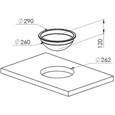 Miniature EVIER ENCASTRABLE ROND 290 mm, hauteur 120 mm- CARBEST N° 1 Miniature EVIER ENCASTRABLE ROND 290 mm, hauteur 120 mm- CARBEST N° 1