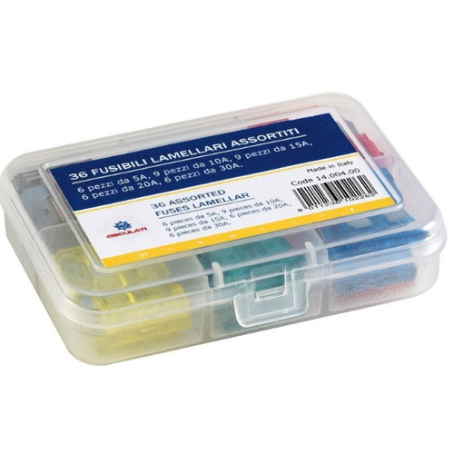 Boite 36 fusibles enfichable ATO pour circuit 12/24 V DC - OSCULATI