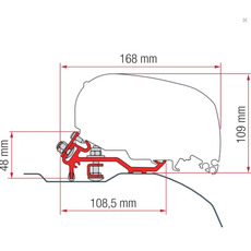 Miniature Kit store F80s Ducato - 370 - Polar White - Toile Royal Grey N° 1