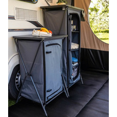 Miniature Toledo meuble rangement pliable - L 66 x l 52 x H 140 cm - Gris Foncé - TRAVELLIFE N° 2