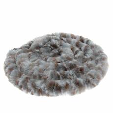 Miniature Rideau chenille pour porte camping-car, caravane Coloris : Chenilles tricolores Marron/Blanc/Gris - 56 x 200- INCASA N° 1