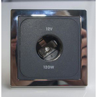 PRISE 12V Grise avec cache Chromé Brillant