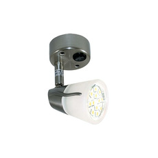 Miniature METEOR - PLAFONNIER ORIENTABLE - CHROMÉ MAT - 12 V - 2W - 120 LUMEN : AVEC INTERRUPTEUR ET AMPOULE DICHROÏQUE ATTENTION PRODUIT NEUF AVEC UN DEFAUT D'ASPECT SUITE A UN SINISTRE TRANSPORT - PRODUIT NEUF JAMAIS UTLISE N° 0