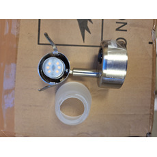 Miniature METEOR - PLAFONNIER ORIENTABLE - CHROMÉ MAT - 12 V - 2W - 120 LUMEN : AVEC INTERRUPTEUR ET AMPOULE DICHROÏQUE ATTENTION PRODUIT NEUF AVEC UN DEFAUT D'ASPECT SUITE A UN SINISTRE TRANSPORT - PRODUIT NEUF JAMAIS UTLISE N° 1