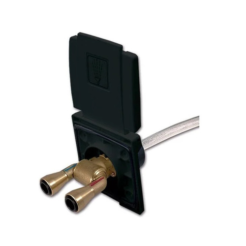 DOUCHETTE EXTÉRIEURE AVEC MITIGEUR NOIR ATTENTION PRODUIT NEUF AVEC UN DEFAUT D'ASPECT SUITE A UN SINISTRE TRANSPORT - PRODUIT NEUF JAMAIS UTLISE
