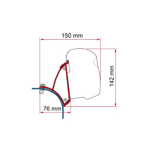 Adaptateur F43Van | VW T5 T6 toit relevable - FIAMMA Adaptateur F43Van | VW T5 T6 toit relevable - FIAMMA