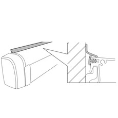 Miniature Joint d’étanchéité Sealing Rubber- vendu au mètre– Blanc – Pour store 4200 avec adaptateur plat - THULE N° 1