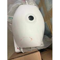 Miniature LAVABO SEMI-OVALE 'DESIGN' - PLASTIQUE BLANC 40 x 30 x 13,5 cm -attention produit neuf avec défaut d’aspect suite à un sinistre transport - produit neuf jamais utilisé N° 0