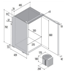 Miniature RÉFRIGÉRATEUR À COMPRESSION AVEC GROUPE DEPORTE C95L - VITRIFRIGO - ATTENTION PRODUIT NEUF AVEC UN DEFAUT D'ASPECT SUITE A UN SINISTRE TRANSPORT - PRODUIT NEUF JAMAIS UTLISE N° 1