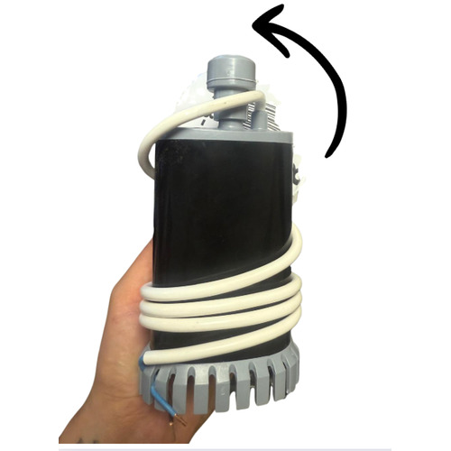 Pompe immergée Twin 12V 19 Litres-minutes - REICH - attention produit avec défaut d’aspect suite à un sinistre transport - produit neuf jamais utilisé - MANQUE TIGE DU HAUT 