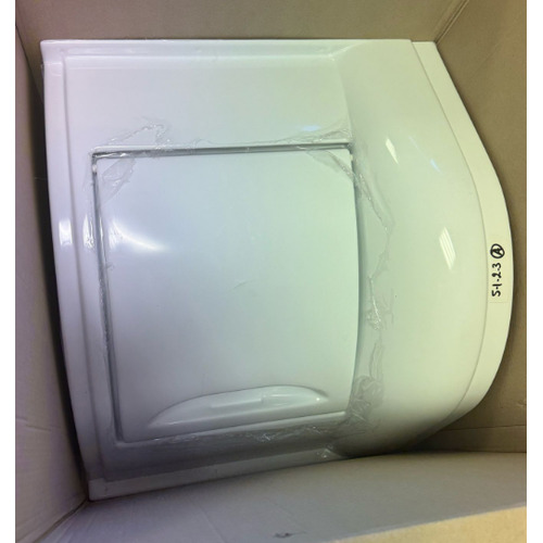 MEUBLE D''ANGLE + MANQUE LAVABO D''ANGLE ENCASTRABLE BLANC EN PST 41,8 x 41,8 x H51 cm - attention produit neuf MANQUE LE LAVABO - produit neuf jamais utilisé