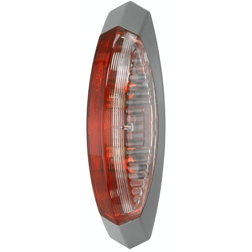 FEU D'ENCOMBREMENT LATERAL ROUGE ET BLANC SOCLE GRIS - HELLA DROIT