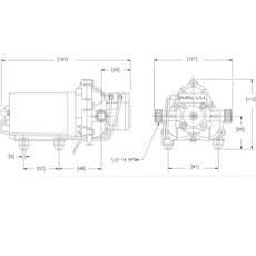 Miniature POMPE A EAU LILIE - 2095 | 7 L/min 12V- SHURFLO N° 2