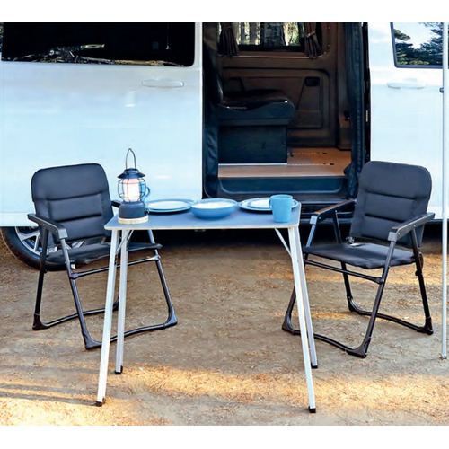 TABLE DE CAMPING INTEGREE A LA PORTE COULISSANTE - GRISE - STIDE PARTS