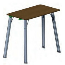 Miniature TABLE DE CAMPING INTEGREE A LA PORTE COULISSANTE - GRISE N° 1
