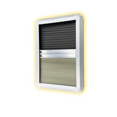 Miniature CADRE INTERIEUR AVEC STORE OCCULTANT & MOUSTIQUAIRE - 450 X 450 - AVEC LED - MASIS N° 0