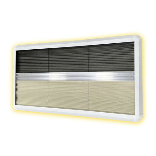 CADRE INTERIEUR AVEC STORE OCCULTANT & MOUSTIQUAIRE - 850 X 450- AVEC LED - MASIS