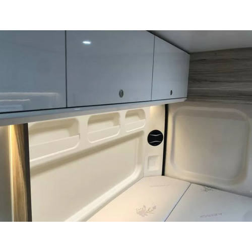 Panneau habillage de paroi intérieure - CÔTE CHAMBRE - EFFET CUIR - AVEC RANGEMENT -Ducato, Boxer, Citroën - DROIT - MASIS