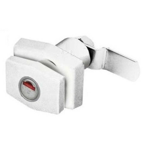 SERRURE PUSH HEXAGONALE BLANC - RAL 9001- AVEC CLEFS ET BARRILLET - - TRIGANO