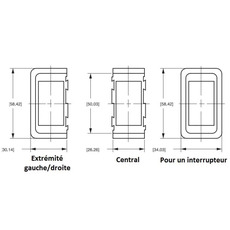 Miniature Module d'encastrement pour interrupteurs 12 V - Contura II - OSCULATI - N° 1