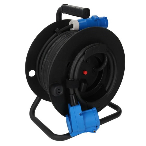 Enrouleur 25m - avec fiche CEE et prise coudée - HABA Enrouleur 25m - avec fiche CEE et prise coudée - HABA