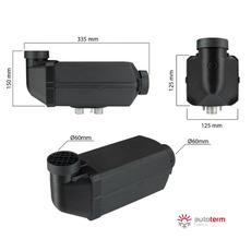 Miniature Chauffage Air 2D sortie a 90° - 2D-12V - Autoterm N° 2 Miniature Chauffage Air 2D sortie a 90° - 2D-12V - Autoterm N° 2