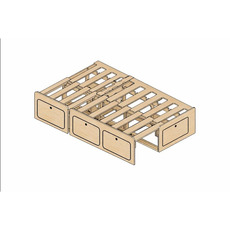 Miniature Lit plumard modulable en bois de peuplier – 120x190 - Robuste, léger et compatible tous vans - N° 5