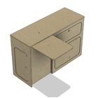 Miniature Pack complet aménagement - lit peigne avec matelas + meuble cuisine + meuble frigo N° 14