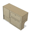 Miniature Pack complet aménagement - lit peigne avec matelas + meuble cuisine + meuble frigo N° 26