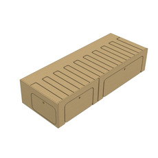 Miniature Lit peigne modulable en bois de peuplier + MATELAS – 120x190 - CONFORT ABSOLU N° 2