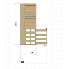 Miniature Lit peigne modulable en bois de peuplier + MATELAS – 120x190 - CONFORT ABSOLU N° 6