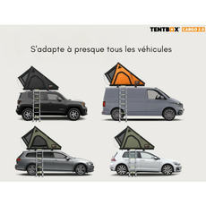 Miniature Tente de toit - CARGO 2.0 - ORANGE - TentBox N° 1 Miniature Tente de toit - CARGO 2.0 - ORANGE - TentBox N° 1