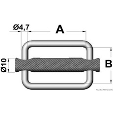Miniature Boucle inox - 50 mm - OSCULATI N° 1