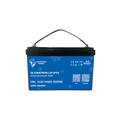 Batterie Lithium LiFePO4 Smart BMS 12.8V 150AH- PRO CHAUFFANTE - ULTIMATRON Batterie Lithium LiFePO4 Smart BMS 12.8V 150AH- PRO CHAUFFANTE - ULTIMATRON
